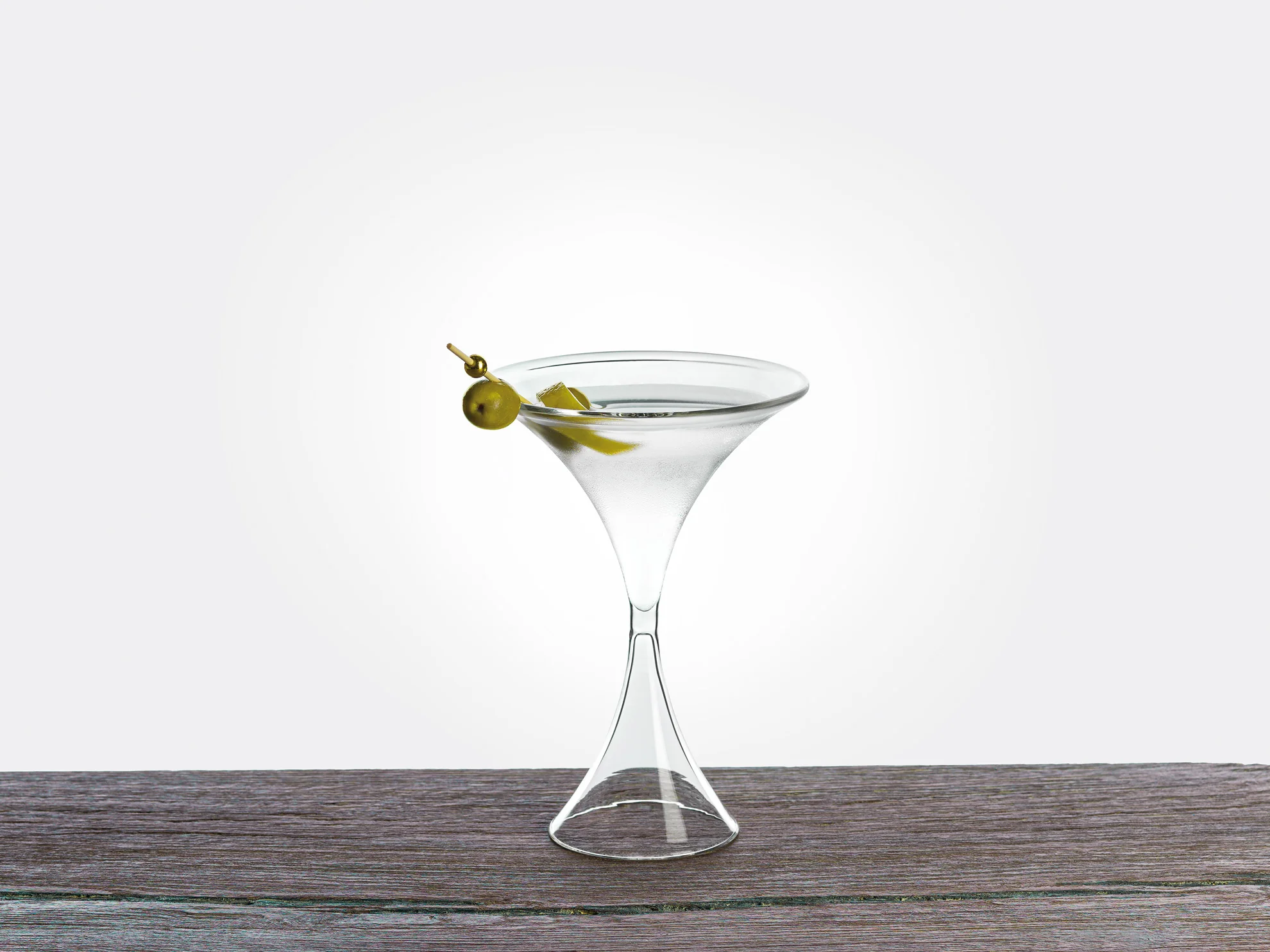 Blueside Alfredo Martini Glass in Glass